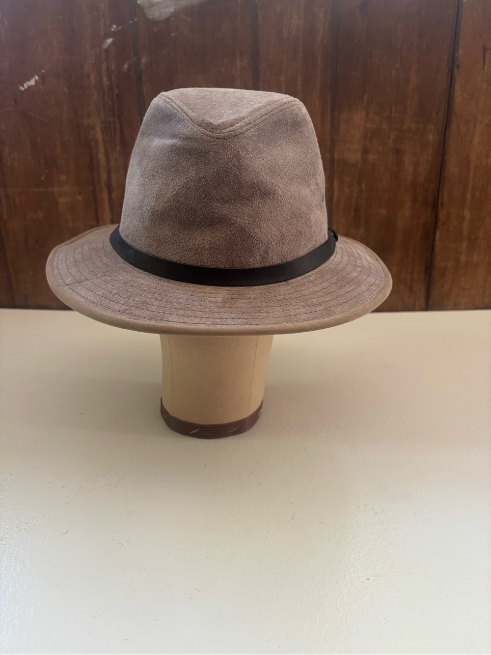 Henschel Hat Company genuine leather hat size large USA made